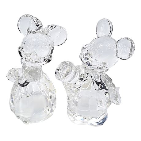 Lenox Disney Crystal Mickey & Minnie Mouse Figurines