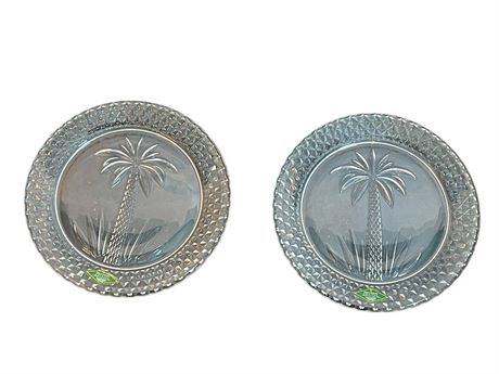 Shannon Crystal Palm Tree Plates