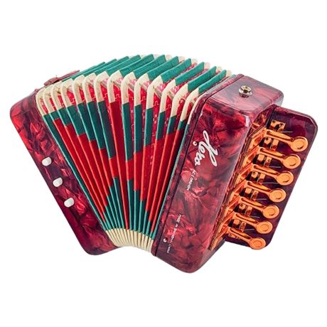 Vintage Hero Mini Accordion/Squeezebox in Pearlescent Red