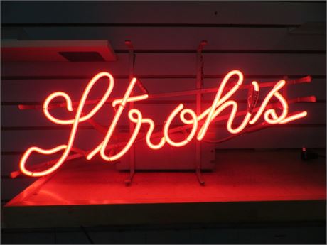 Stroh's Neon Beer Sign
