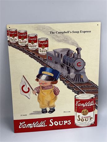 The cambell soups, Express advertising tin Sign