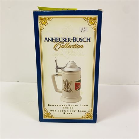 Budweiser 1957 Logo Stein Mint in Orig Box