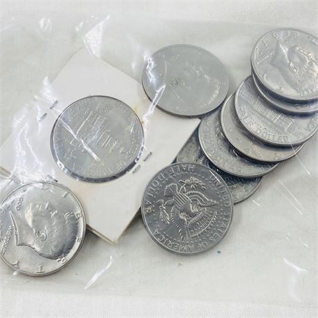 12 Kennedy Half Dollars