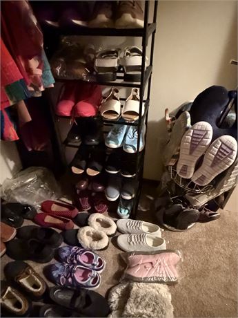 Shoes + 2 Shoe Racks Size 10