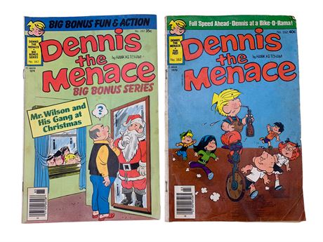 Two 35 cent & 40 cent Dennis the Menace Comic Books