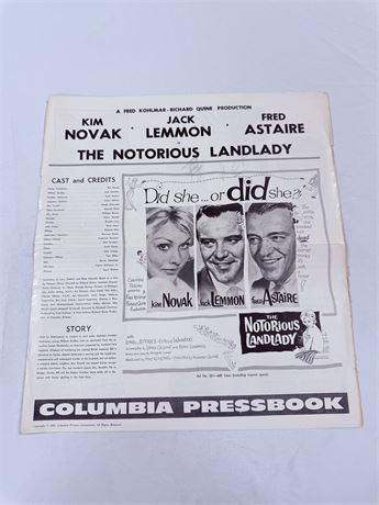 The Notorious Landlady Original Movie Pressbook