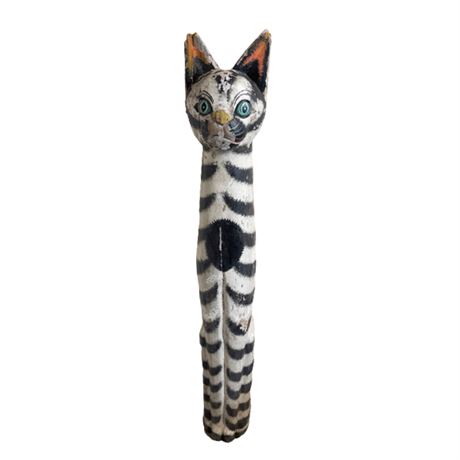 Tall Slim Decorative Cat Figure