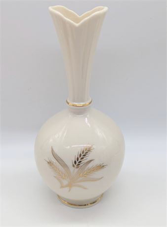 Vintage Lenox USA "Golden Wheat" Vase w/Gold Trim