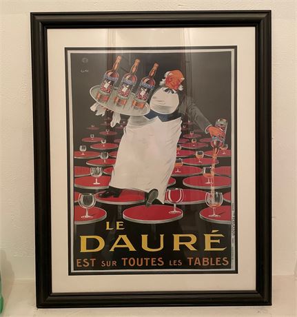 Large Le Daure French/Wine Framed Wall Art