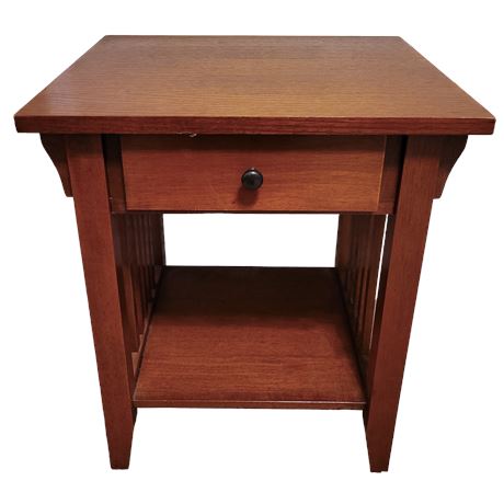 Solid Wood End Table w/ Drawer