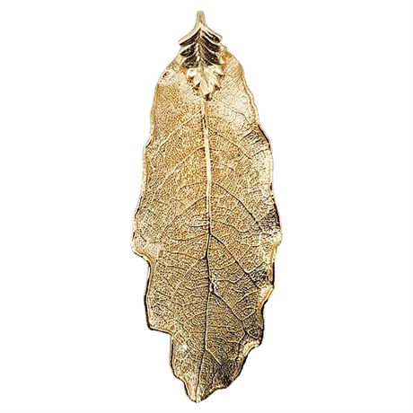 Vintage Gold Tone Leaf Pendant