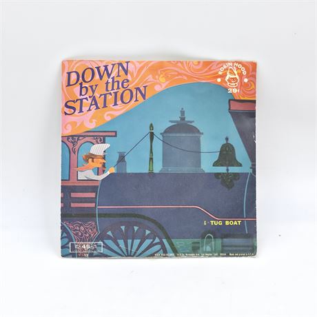 VTG Robin Hood Records "Down By The Station/Tug Boat" 45 rpm