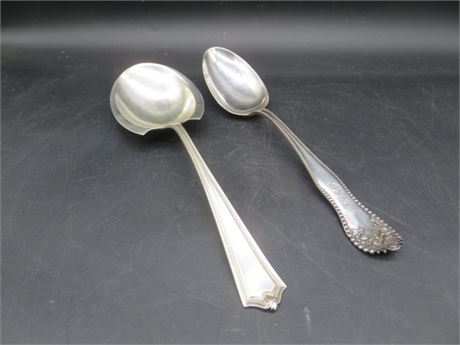 2 STERLING SERVING SPOONS