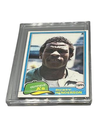 Rickey Henderson baseball trading card number 261