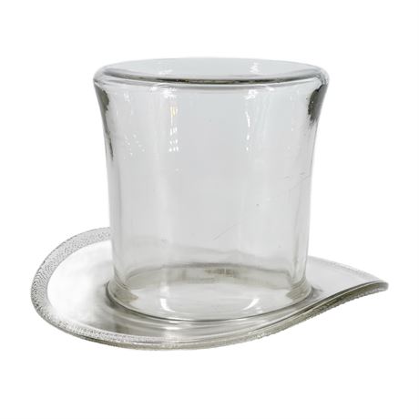 Vintage 1940's Pressed Glass Top Hat Vase