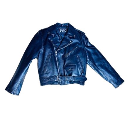 Black Leather "Bikers" Jacket - Mint