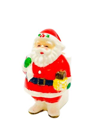 Vtg Napco Ceramic Santa Taper Candle Holder