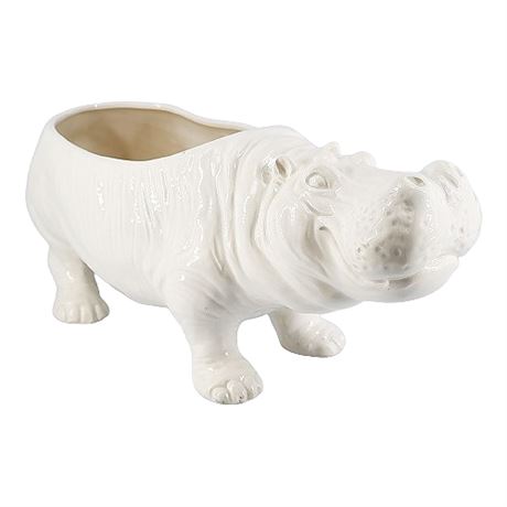 Vintage Vandor Imports 13" Ceramic Hippopotamus Planter