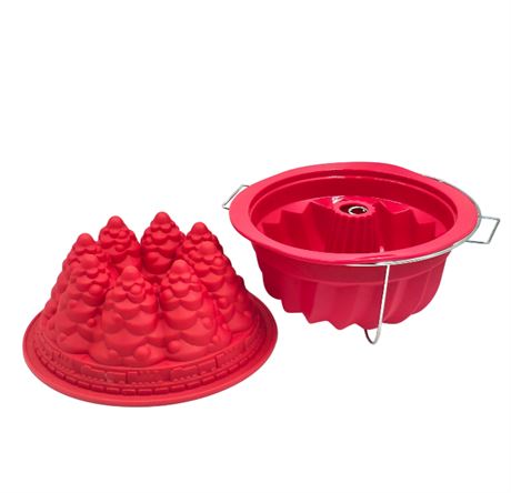 Silicone Bundt Cake Molds with Metal Stand