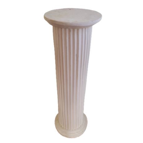 White Plaster Pillar Column Pedestal