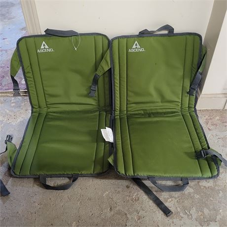 ASCENO Green Folding Trail Chairs, Set of 2