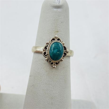 Sterling Turquoise Ring Size 5.75