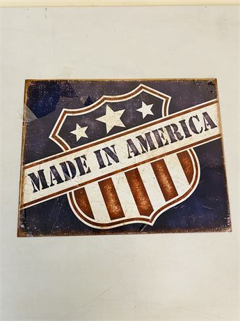 12.5x16” Made in America Metal Sign