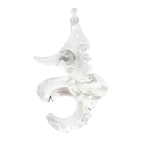 Hand Blown Glass Seahorse Pendant