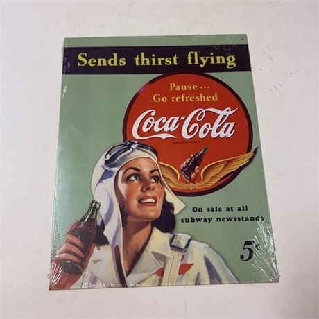 Coca Cola 12.5x16” Metal Sign