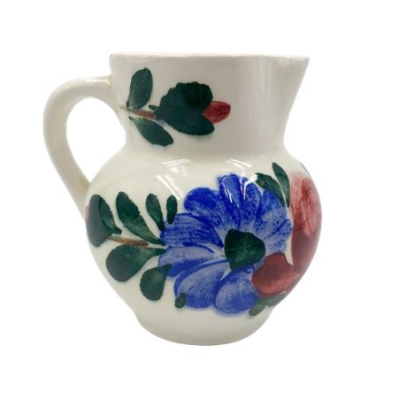 Hand-Painted Floral Ceramic Miniature Pitcher