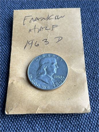 1963D Franklin half dollar