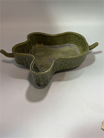 Vintage mcm glazed pottery bowl