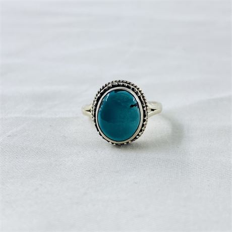 10.6g Sterling Turquoise Ring Size 9