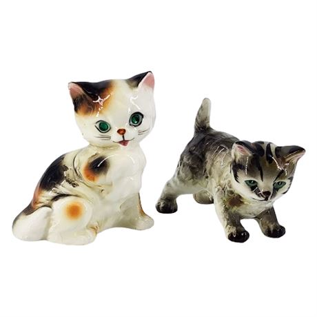 Vintage Ceramic Kitty Cat Figurines