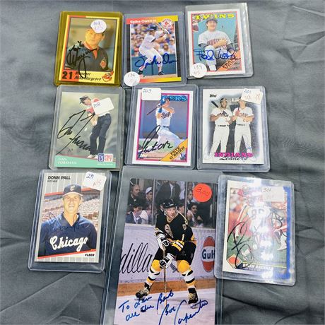 9 Signed Cards