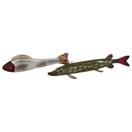 Fish Spearing Decoys, Lot of 2