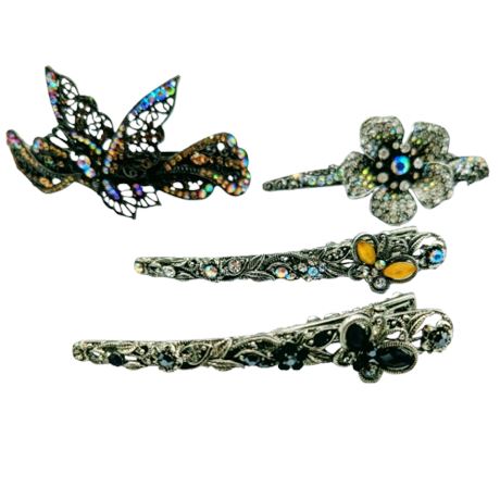 4 Ornate Hairclips