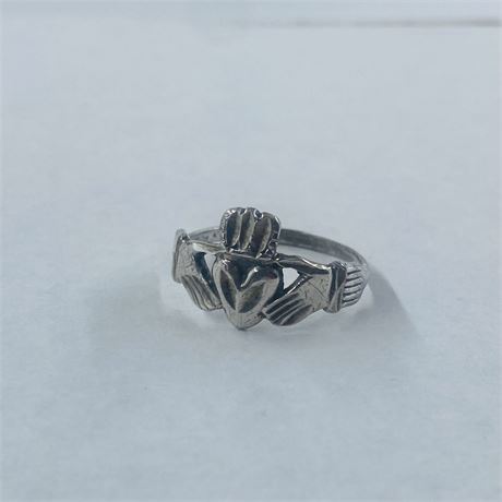3.5g Sterling Claddagh Ring Size 11.25