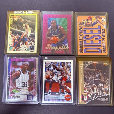 6 Shaq Cards