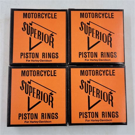 8 NOS Harley Davidson Superior Piston Rings