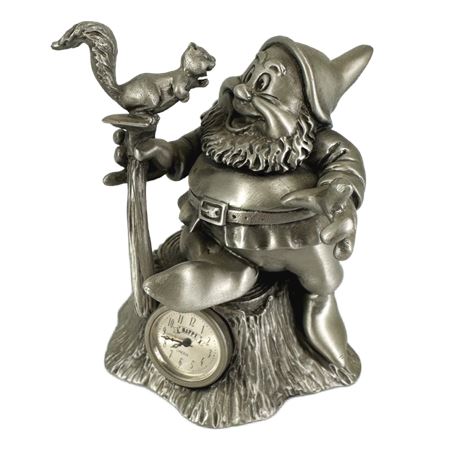 Disney Snow White and the Seven Dwarfs "Happy" Miniature Clock by Linden
