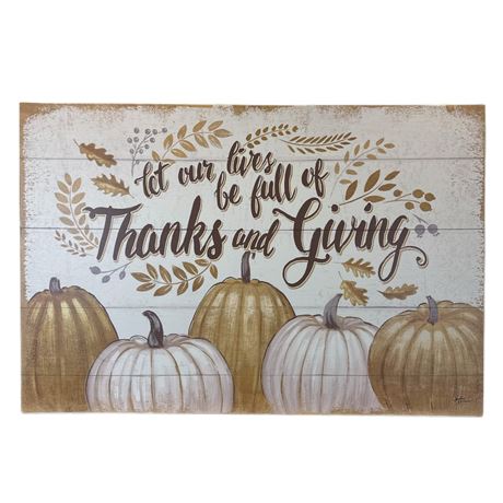 Decorative Thanksgiving Stretch Canvas Art Print