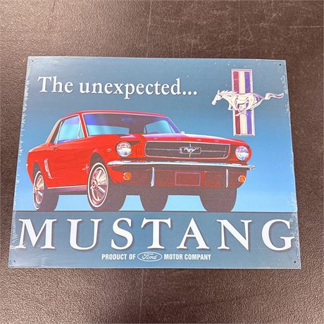 Mustang 12.5x16” Metal Retro Sign