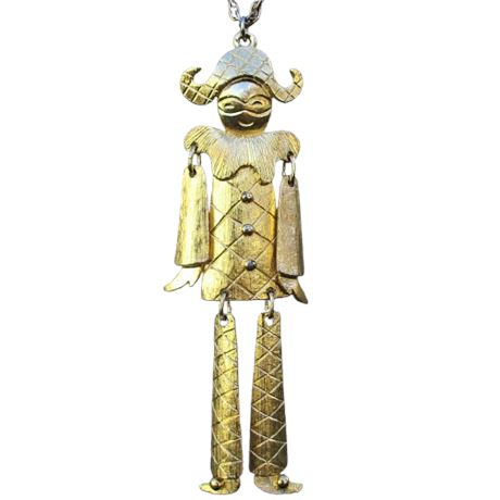 Vintage Hinged HARLEQUIN Statement Necklace