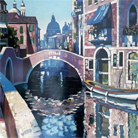 "Reflections of Venice" by Howard Behrens Hand-Signed Ld. Ed. Serigraph 47"x 56"