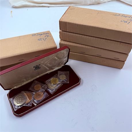 5x 1969 Seychelles Proof Sets