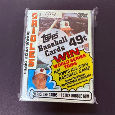 1984 Topps Sealed Cello Pack - Ripken Showing