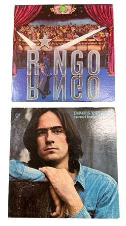 Pair of 1970s Vinyl Records: James Taylor & Ringo