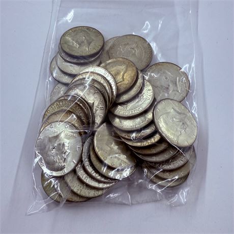 $20 Kennedy 40% Silver Halves 1965-1969