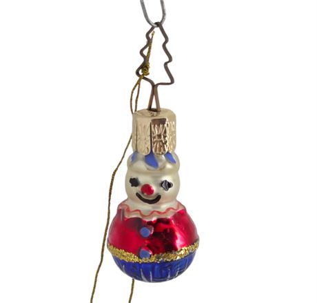 Whitehurst Imports, Glass Clown Miniature Ornament